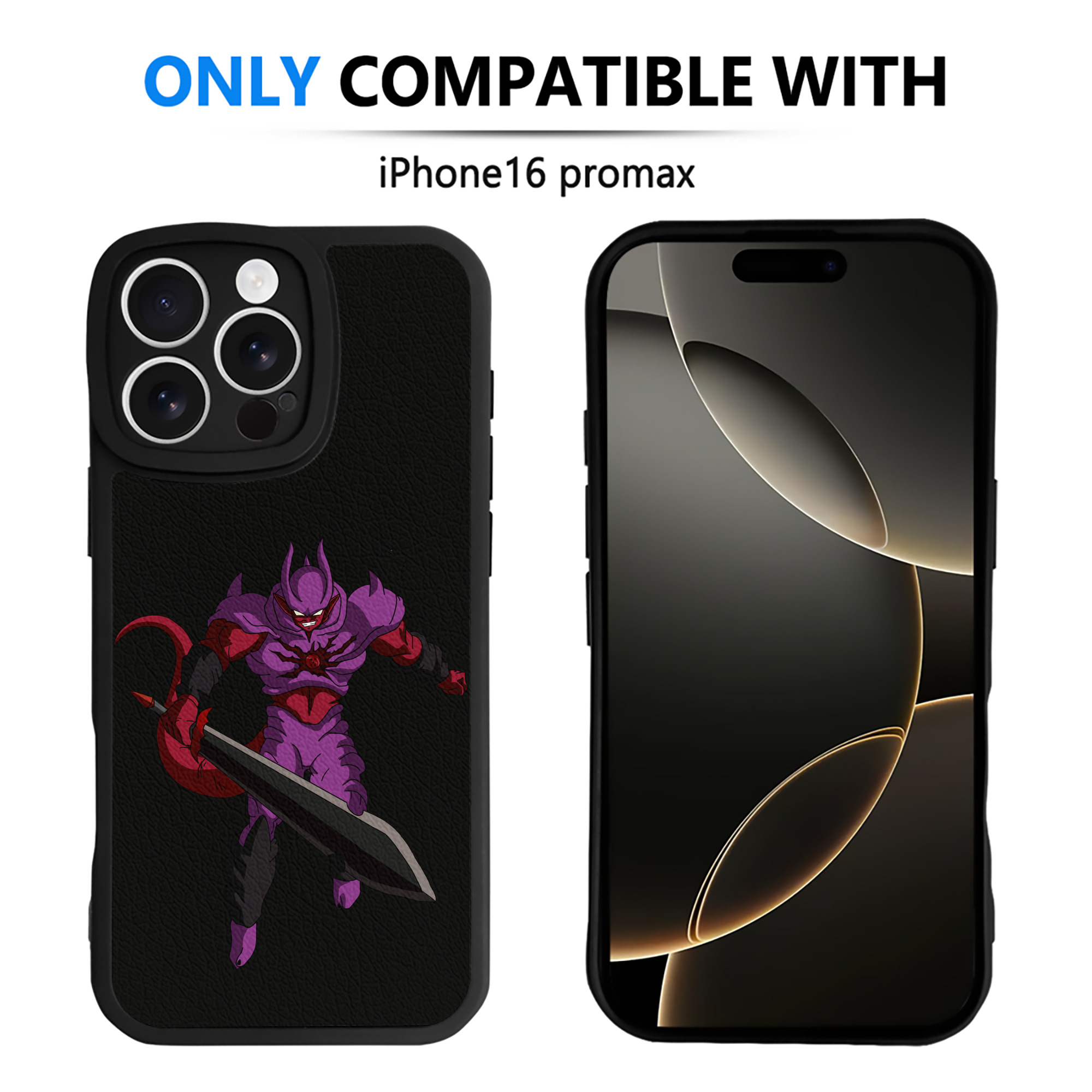 （画像用） ドラゴンボール ジャネンバ DRAGON BALL Janemba 【iPhone 16シリーズ対応】シリコンスマホケース（レザー調） 材質：シリコン
